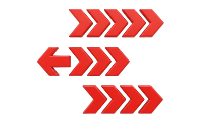 Red Arrows Pointing Left and Right on Black Background