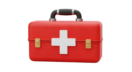 Obraz premium Red First Aid Kit With White Cross whisk image