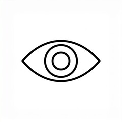Simple Black Stroke Eye Illustration for Vision and Optometry