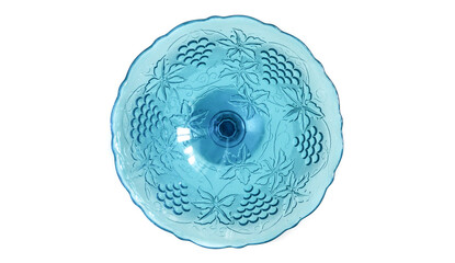 Blue crystal vase.