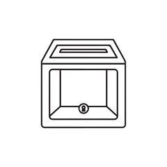 "Cash Deposit Box Icon – Money Storage Illustration"