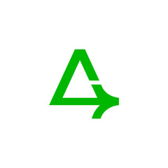 Letter A arrow Minimalist simple. Stylish, classy, geometric