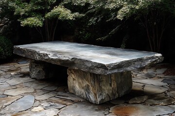 a heavy stone table