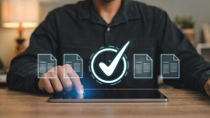 Digital Document Verification Process on Modern Tablet Device