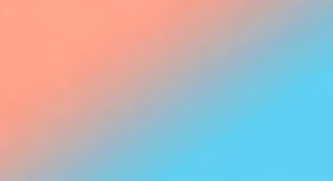 Warm peach orange to cool sky blue gradient abstract background texture - Powered by Adobe