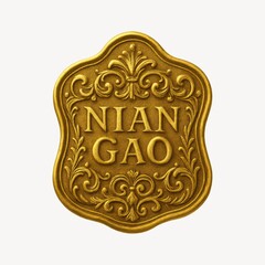 Golden ornate Nian Gao emblem
