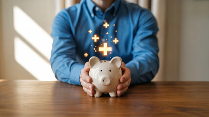 Saving Money Concept with Piggy Bank Growth