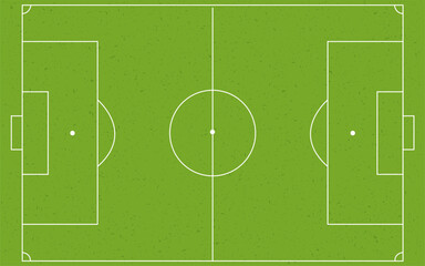 Minimalist Simple Green Top View Football Soccer Field Layout © alfatiharts