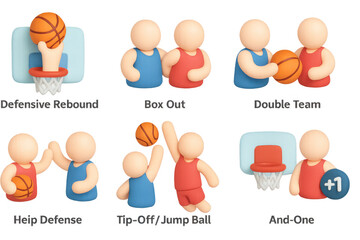 3d basketball game moves: offensive and defensive strategies with players