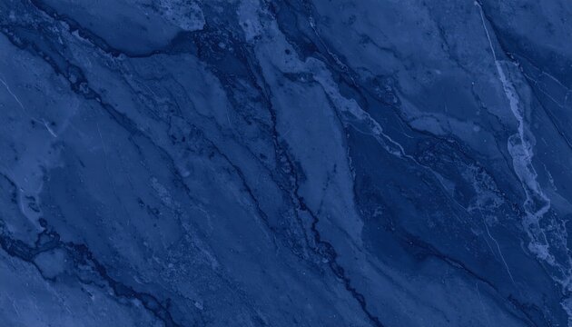 Luxurious deep blue marble texture background, featuring elegant white and light blue veining, ideal for sophisticated architectural and interior design projects