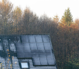 Photovoltaic system on the roof in freezing conditions