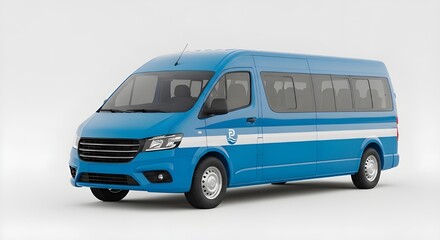 pickup truck pulls a small white box trailer down a rural highway during sunset hours. All visible markings and trademarks have been removed.