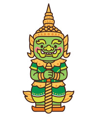 Cute Thai Giant Yak Cartoon Character