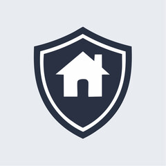 Home Security Shield Icon Protect Your Property with Assurance and Safeguard Your House with Confidence