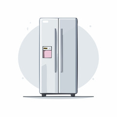 Modern Fridge Illustration for Kitchen Appliances and Design