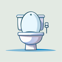 Clean Toilet Bowl Illustration Hygiene and Sanitation Concept