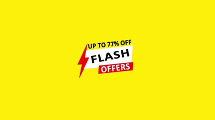 Flash Offers Up To 77 Percent Off Sale Banner discount