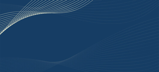 Abstract Blue Wave Lines Background