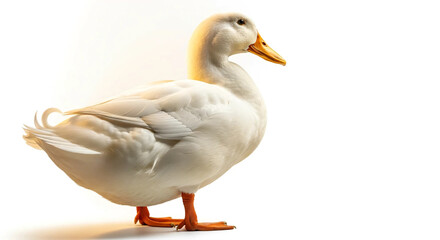 white duck isolated on white