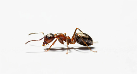 Fototapeta premium ant on white background