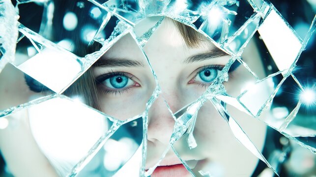 incivility. Broken mirror fragments reflecting multiple faces, symbolic of fractured trust and impossible reassembly. wellbeing guides.