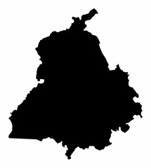 Punjab silhouette map