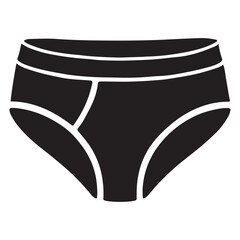 Underwear Illustration with Black silhouette vector