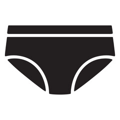 Underwear Illustration with Black silhouette vector