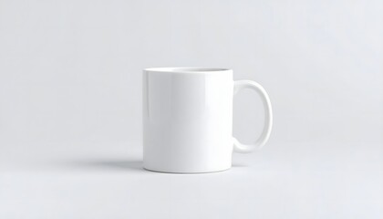 white cup or mug on white background