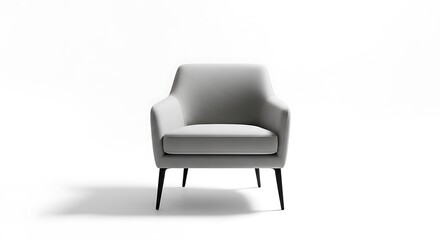 Fototapeta premium Elegant armchair with clean lines and slender black legs.