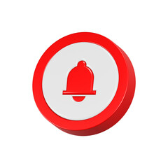 alert bell ring 3d rendering symbol icon
