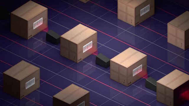 Barcode Scanners Reads Cardboard Boxes QR