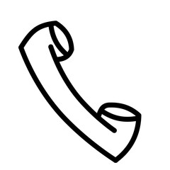 Classic Telephone Handset Contact Icon
