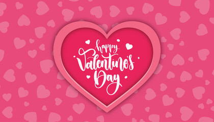 Modern background of valentines day romance hearts vector