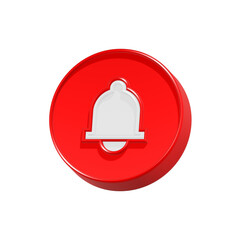 alert bell ring 3d rendering symbol icon