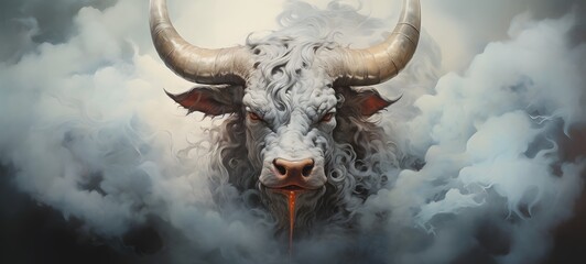 a light qillin minotaur,generative AI