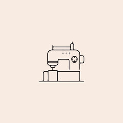 Sewing machine icon flat vector design.
