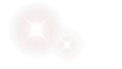 Two soft glowing sparkles and four-point star bursts with pinkish light effect on a transparent background overlay.