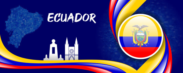 Ecuador National Flag and Country Symbol