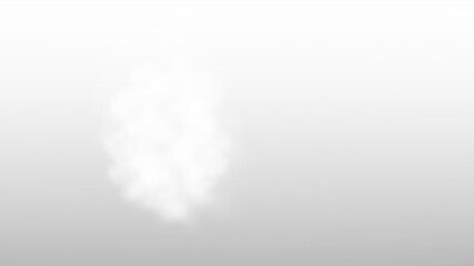 Soft White Vertical Plume of Smoke or Fog Cloud Effect with Copy Space on a Transparent Background