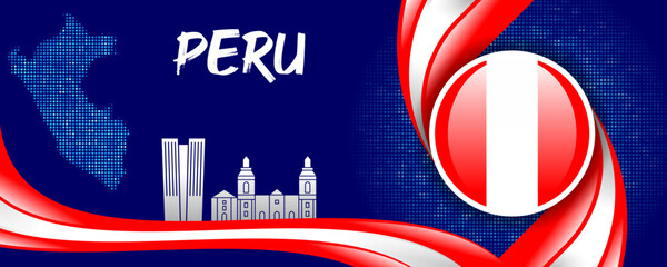 Peru National Flag and Country Symbol