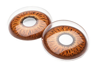 brown-contact-lenses on a isolated transparent background	