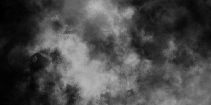 Cloud, fog, or smoke isolated on black background. abstract soft textured white and black background with gray speckles, smoke background and dense fog grunge smog texture art design. 