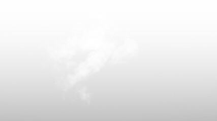 Small Concentrated White Smoke Puff Abstract Effect with Transparent Background Overlay