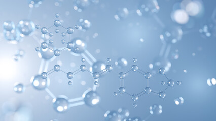 piperine molecular structure 3d, alkaloid compound structural chemical formula view from a microscope