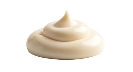 A smooth dollop of mayonnaise isolated on transparent background, ready to enhance the taste of your favorite dishes with its creamy texture