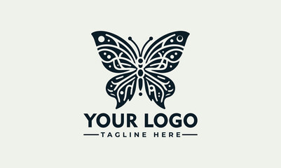 Elegant Butterfly Vector Logo Template for Branding and Design Projects