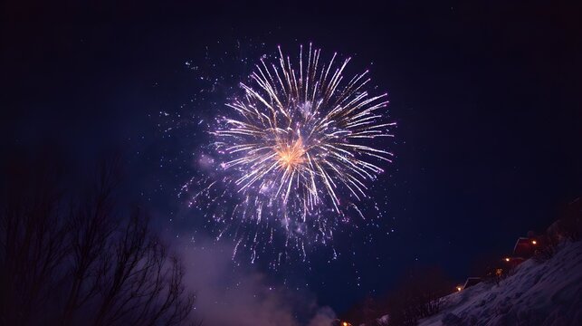 雪の中の花火イベント4