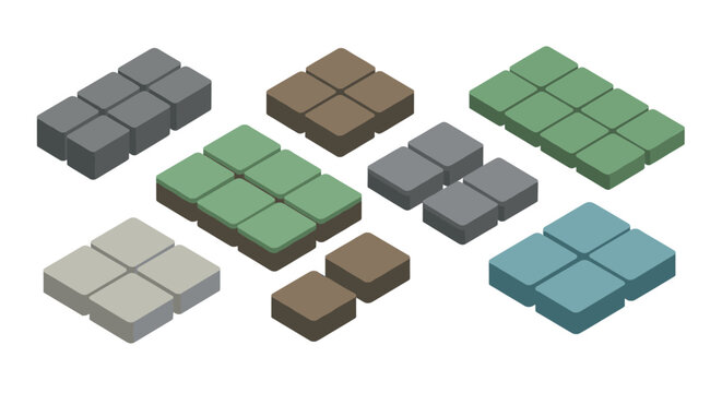 Isometric pottery workshop with people crafting artisanal ceramics in creative studio