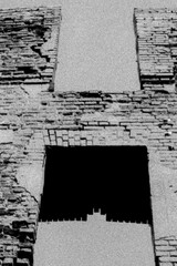 Remains of the walls of the Insterburg Castle in Russia, Kaliningrad Region, Chernyakhovsk